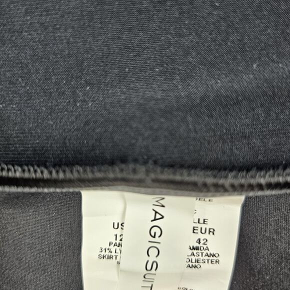 Magicsuit Swim Skirt Womens 12 Black Swim Skort Built In Brief Minimal Smoothing - Picture 5 of 8